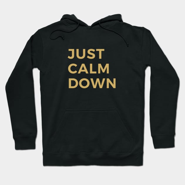 Just Calm Down Hoodie by calebfaires